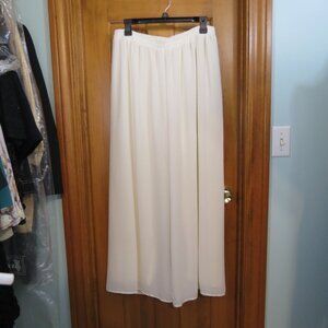 VTG Joan Ivory Pants Chiffon Lined Wide Leg Evening Cocktail Size 1X